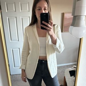 AYR The Rumpled Linen Blazer Size 4